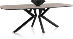 Sale XOOON Masura ovale eettafel met zwarte metalen poot 240x110cm