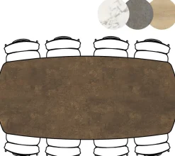 Sale XOOON Masura ovale eettafel met zwarte metalen poot 240x110cm