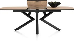 Hot XOOON Masura ovale uitschuiftafel met metalen poot 180(+60)x110cm