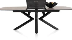 Hot XOOON Masura ovale uitschuiftafel met metalen poot 180(+60)x110cm