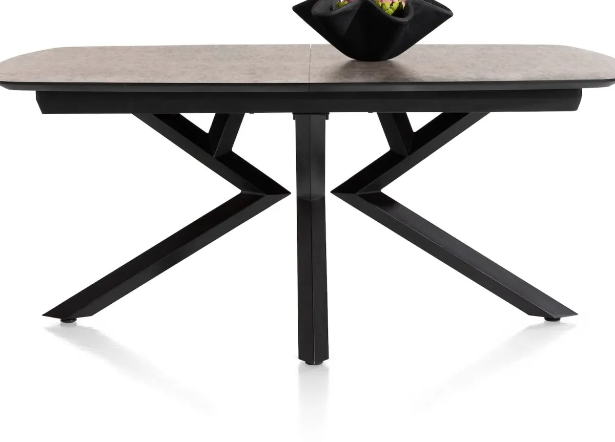 Hot XOOON Masura ovale uitschuiftafel met metalen poot 180(+60)x110cm