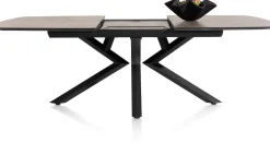 Hot XOOON Masura ovale uitschuiftafel met metalen poot 180(+60)x110cm