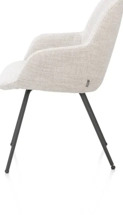Discount XOOON Mats, armstoel 4-poots - grafiet - stof Luton - Creme