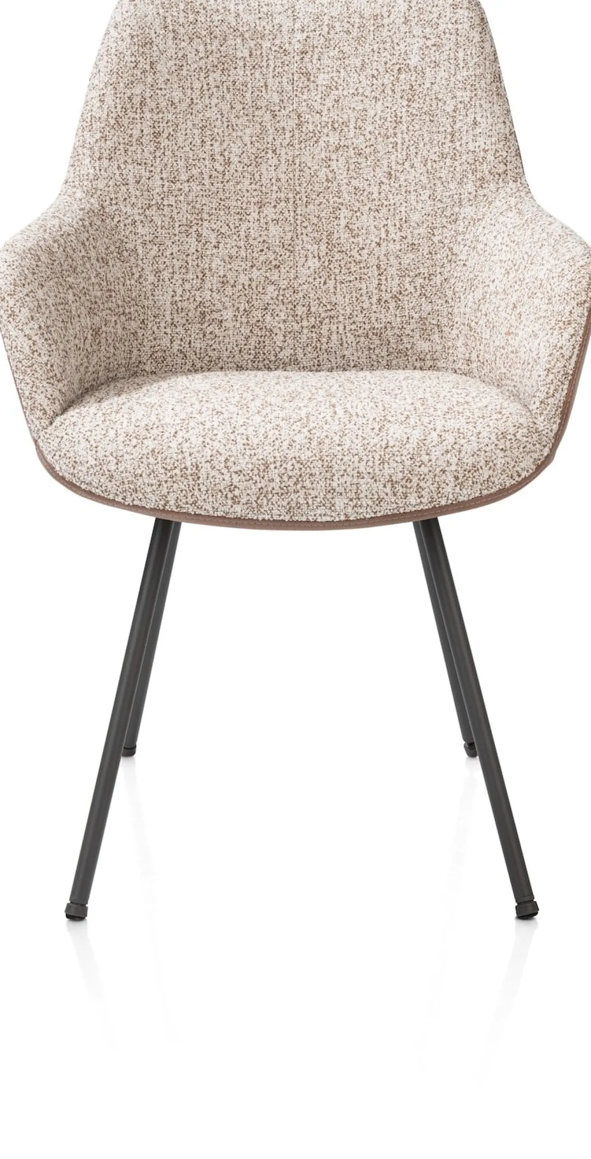 Sale XOOON Mats, armstoel 4-poots - grafiet - combi Pala cognac + Luton koper