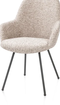 Online XOOON Mats, armstoel 4-poots - grafiet - stof Luton - koper