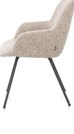 Online XOOON Mats, armstoel 4-poots - grafiet - stof Luton - koper