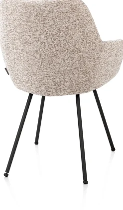 Sale XOOON Mats, armstoel 4-poots - rough off black - stof Luton - koper