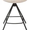 Outlet XOOON Mats, barstoel - metalen 4-pootjes - rough off black - Luton - Creme