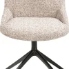 Hot XOOON Mats, eetkamerstoel - draaibaar - rough off black - Luton - koper