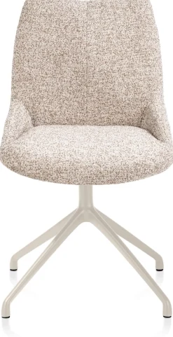 Best XOOON Mats, eetkamerstoel - draaibaar - creme - Luton - koper