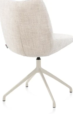 Best XOOON Mats, eetkamerstoel - draaibaar - creme - Luton - Creme