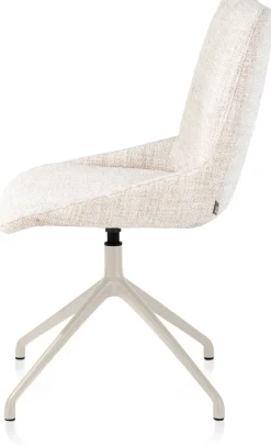 Best XOOON Mats, eetkamerstoel - draaibaar - creme - Luton - Creme