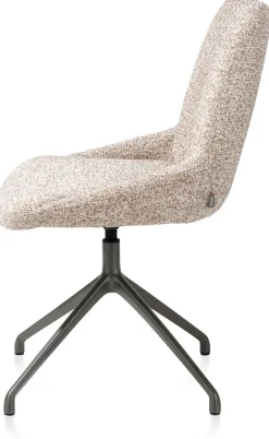 Best XOOON Mats, eetkamerstoel - draaibaar - grafiet - Luton - koper