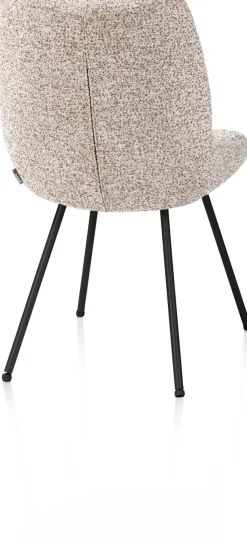 Clearance XOOON Mats, eetkamerstoel - 4-pootjes - rough off black - Luton - koper