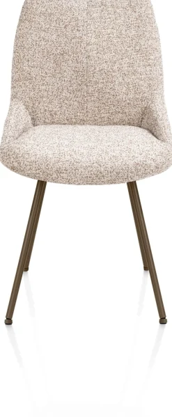 Sale XOOON Mats, eetkamerstoel - 4-pootjes - steelbrown - Luton - koper