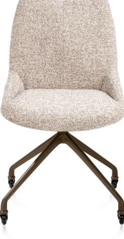 New XOOON Mats, eetkamerstoel - wielen - steelbrown - Luton - koper