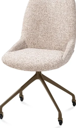 New XOOON Mats, eetkamerstoel - wielen - steelbrown - Luton - koper