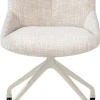 Clearance XOOON Mats, eetkamerstoel - wielen - creme - Luton - Creme