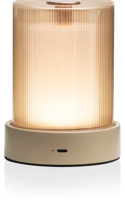 XOOON Matz draadloze tafellamp (1*LED) in de kleur Beige - COCOmaison