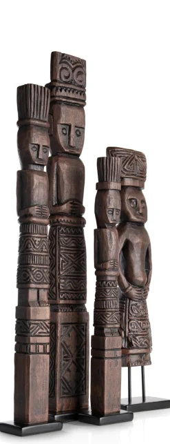 Discount XOOON Milan beeld H75cm in de kleur Bruin - COCOmaison