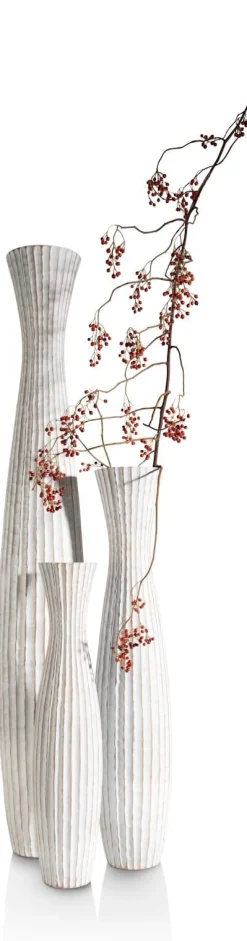 Discount XOOON Milou vaas H64,5cm in de kleur Wit - COCOmaison