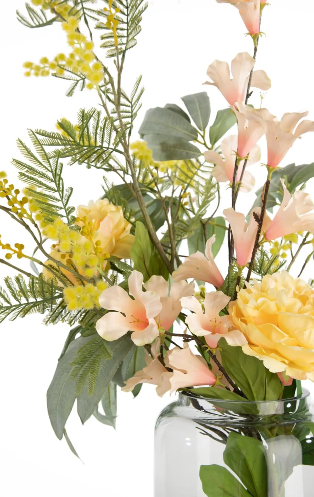 XOOON Mimosa Branch H110cm kunstbloem in de kleur Geel - COCOmaison