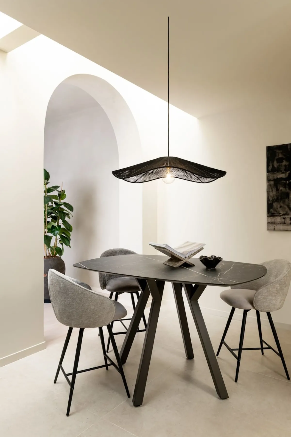 Sale XOOON MINATO bartafel - ovaal - 200 x 105 cm (h: 92 cm) - lichtgrijs