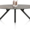 Online XOOON MINATO eetkamertafel - ellips - 240 x 110 cm - lichtgrijs
