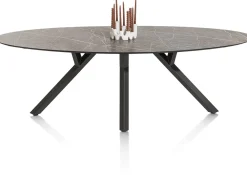 Online XOOON MINATO eetkamertafel - ellips - 240 x 110 cm - lichtgrijs