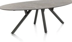 Online XOOON MINATO eetkamertafel - ellips - 240 x 110 cm - lichtgrijs