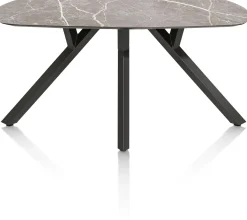 Online XOOON MINATO eetkamertafel - ovaal - 200 x 105 cm - lichtgrijs