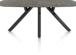 Online XOOON MINATO eetkamertafel - ovaal - 240 x 110 cm - marmerlook
