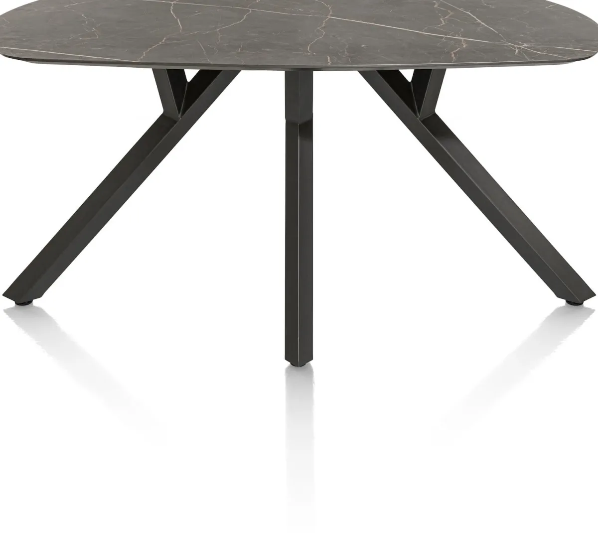 Discount XOOON MINATO eetkamertafel - ovaal - 200 x 105 cm - marmerlook