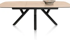 XOOON MINATO uitschuiftafel - ovaal - 180 (+ 60) x 110 cm - eiken look