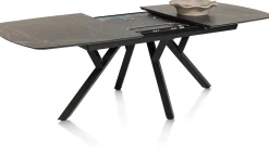 Best XOOON MINATO uitschuiftafel - ovaal - 180 (+ 60) x 110 cm - marmerlook