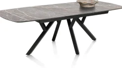 New XOOON MINATO uitschuiftafel - ovaal - 180 (+ 60) x 110 cm - lichtgrijs