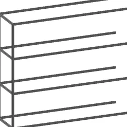 Online XOOON Modulo aanbouwrek in metaal 135 cm, 3 nivo's -