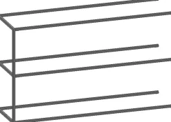 Sale XOOON Modulo aanbouwrek in metaal 135 cm, 2 nivo's -