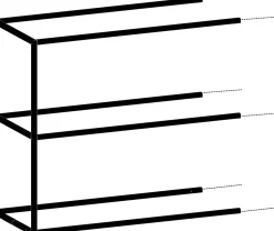 Sale XOOON Modulo aanbouwrek in metaal 135 cm, 2 nivo's -