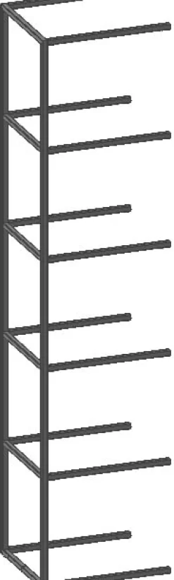 Sale XOOON Modulo aanbouwrek in metaal 45 cm, 5 nivo's -