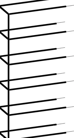 Best XOOON Modulo aanbouwrek in metaal 135 cm, 5 nivo's -