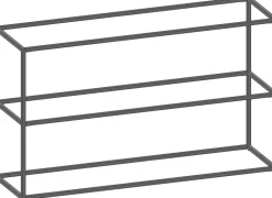 New XOOON Modulo basisrek in metaal 135 cm, 2 nivo's -