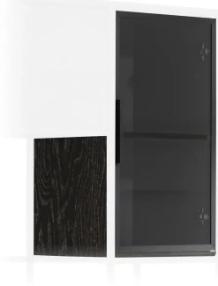 Clearance XOOON Modulo kast in onyx 45 cm met 1 glasdeur -