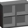 XOOON Modulo kast in onyx 90 cm met glasdeuren -