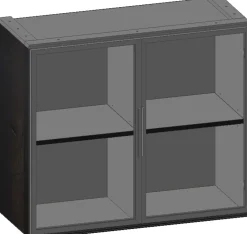 XOOON Modulo kast in onyx 90 cm met glasdeuren -