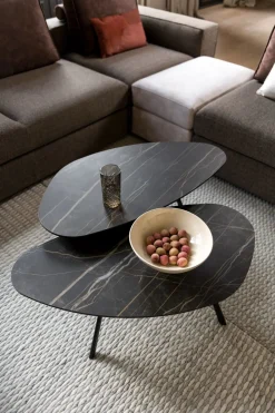 XOOON Montello lage salontafel met keramiek blad 94x49cm