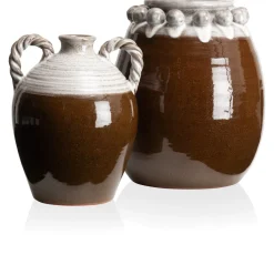 Sale XOOON Nera vaas (H26cm) in de kleur Bruin - COCOmaison