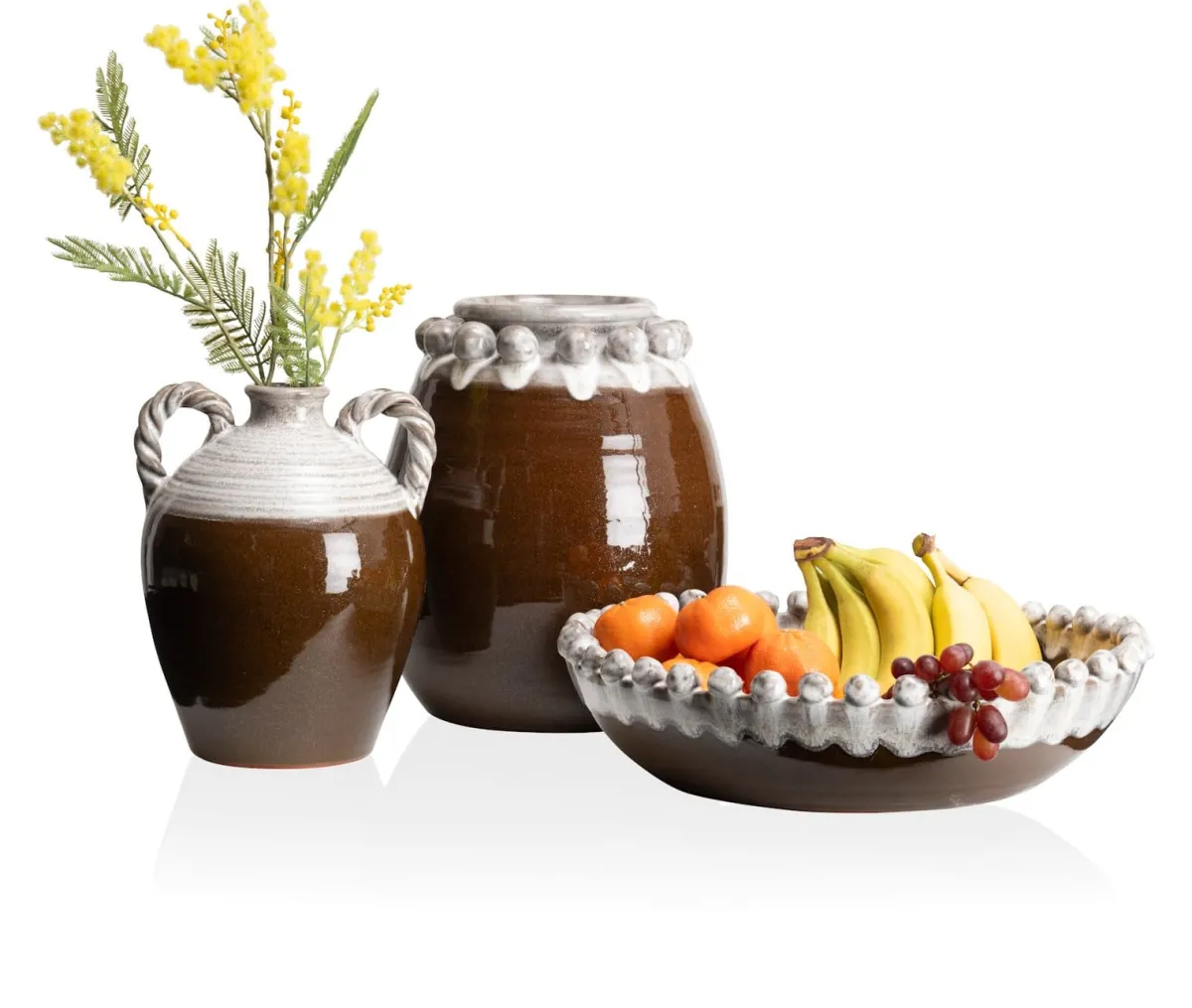 New XOOON Nera vaas (H31cm) in de kleur Bruin - COCOmaison