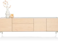Hot XOOON NIORA dressoir 240 cm - 3-deuren + 2-laden - naturel eiken