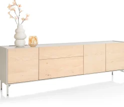 Hot XOOON NIORA dressoir 240 cm - 3-deuren + 2-laden - naturel eiken